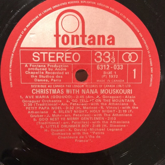 Christmas with Nana Mouskouri vintage holiday album - Picture 3 of 4